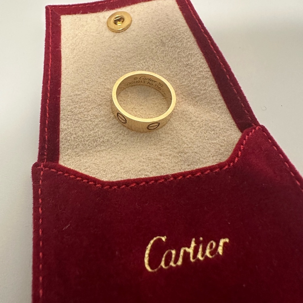 Cartier Love Ring 18k Yellow Gold Size 52 US Size 6